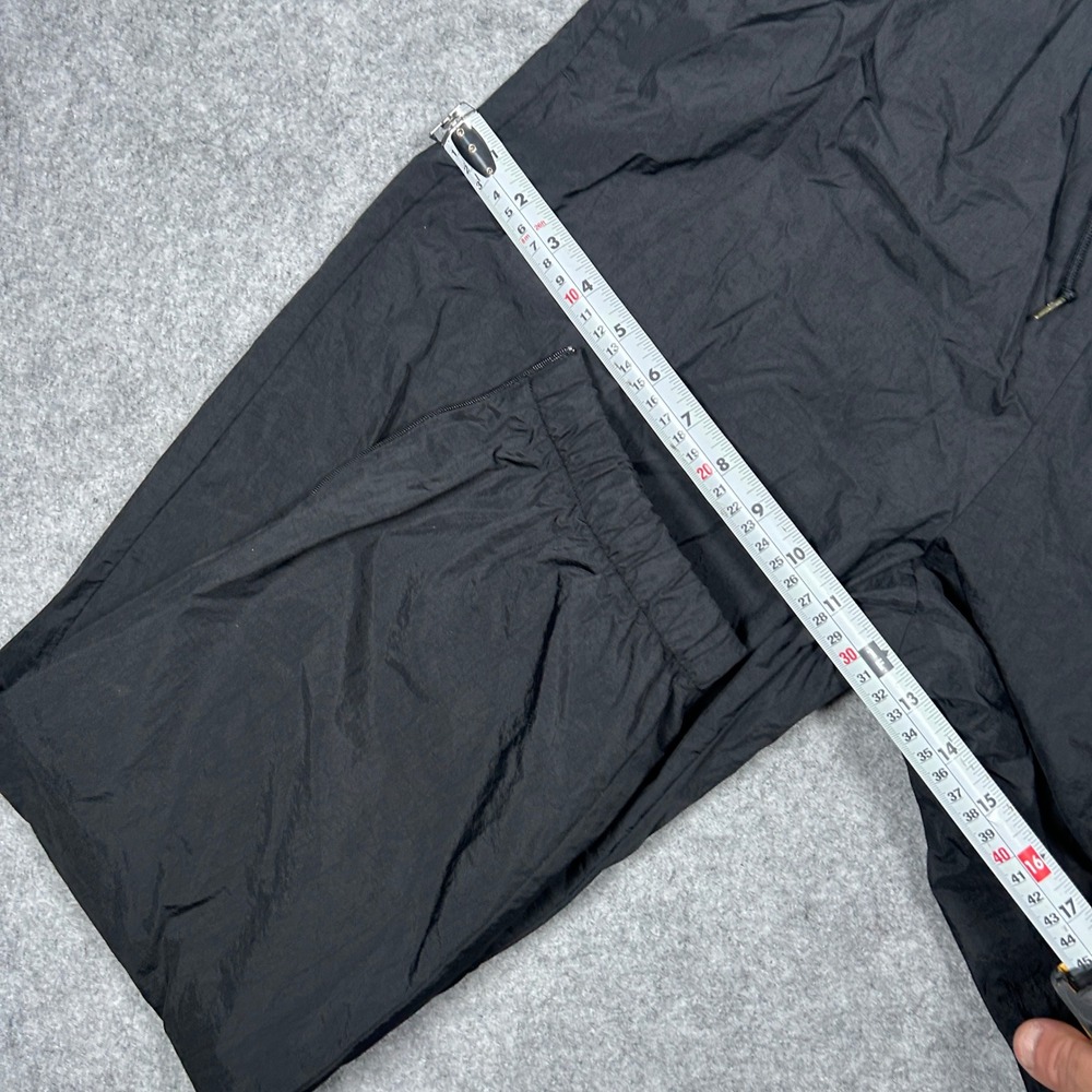 Vintage Nike Track Pants Mens M Black Windbreaker Joggers Swoosh Logo Baggy 90s - Picture 11 of 16